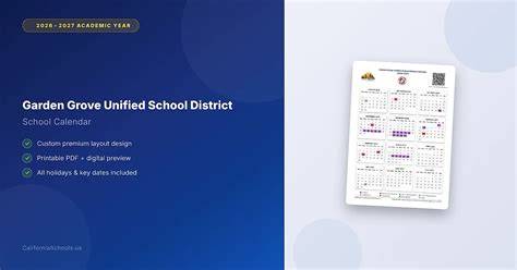 garden grove district calendar