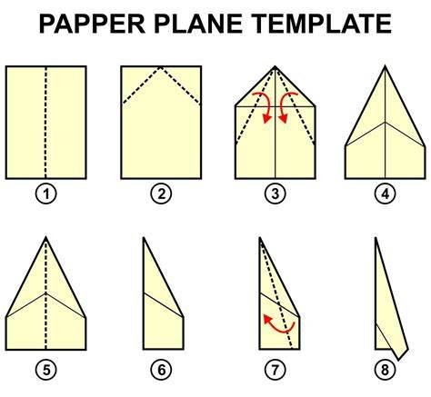 Paper Airplane Template Printable