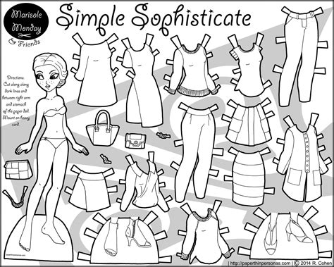 Paper Doll Printable Black And White