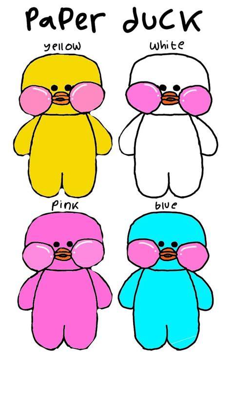 Paper Duck Printable With Color