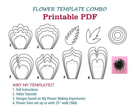 Paper Flower Template Free Printable