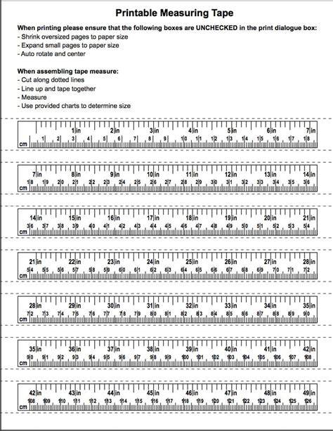 Paper Tape Measure Printable