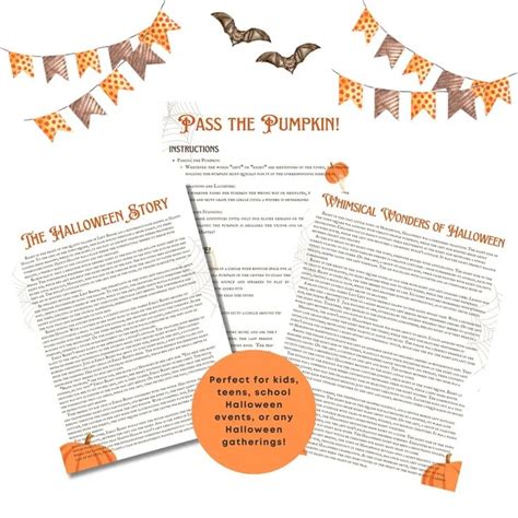 Pass The Pumpkin Game Free Printable