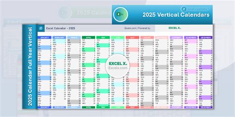excel calendar template 2025