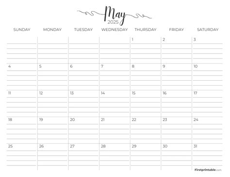 free printable may 2025 calendar