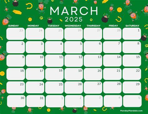 march 2025 calendar