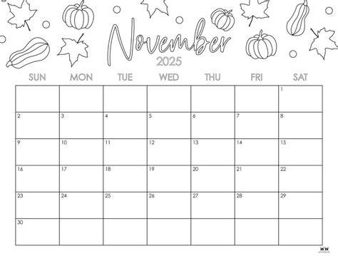 november 2025 calendar