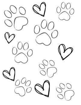 Paw Print Coloring