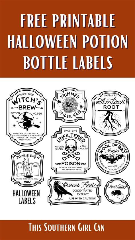 Pdf Free Printable Halloween Labels