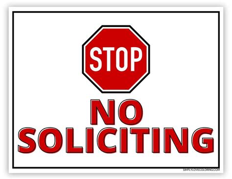 Pdf No Soliciting Sign Printable