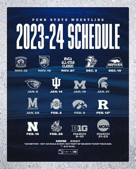 Penn State Wrestling Schedule 2025 Printable