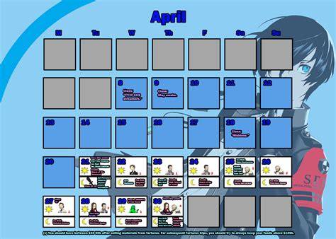 Persona 3 Reload Calendar Guide