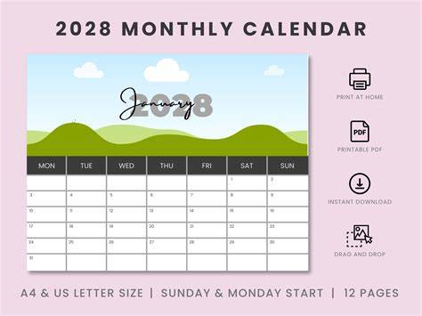Personalized 12 Month Calendar