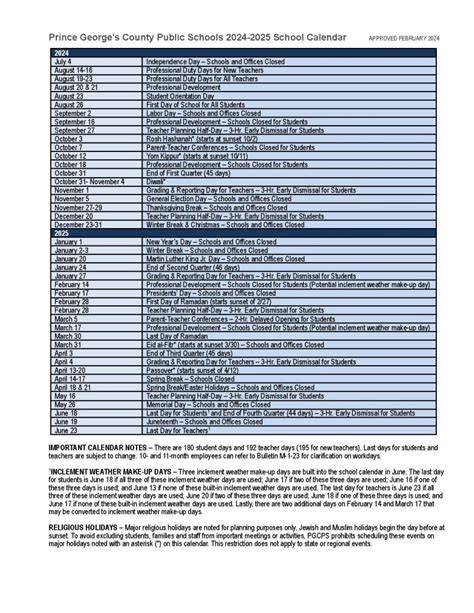 Pgcps Calendar 2024