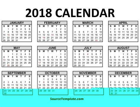 Picture 2018 Calendar