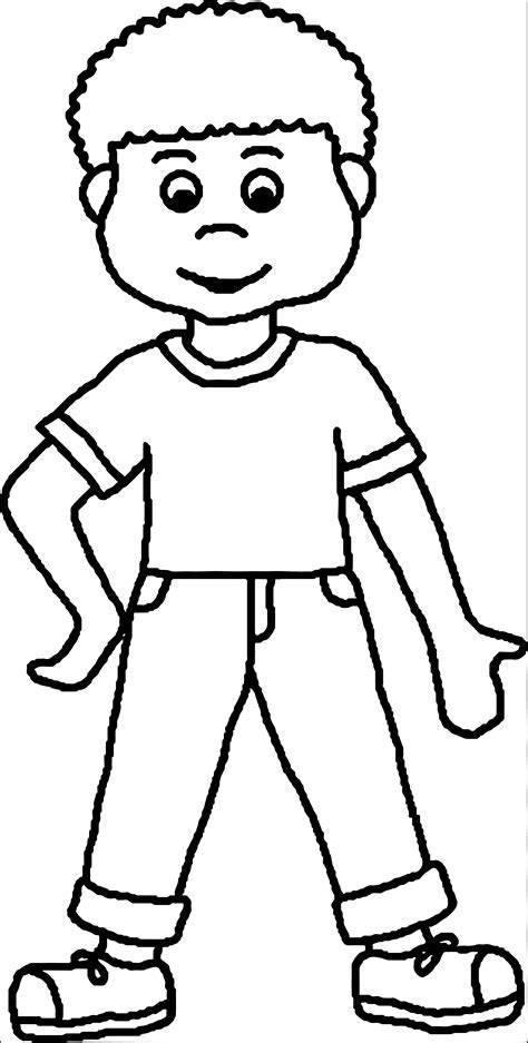 Picture Of A Boy To Color