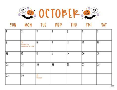 Picture Of October Calendar