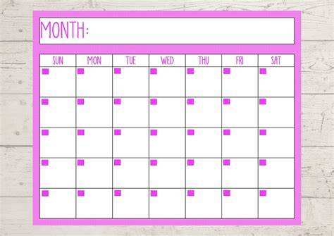 Pink Desk Calendar
