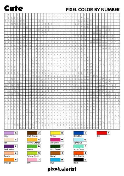 Pixel Color By Number Printable