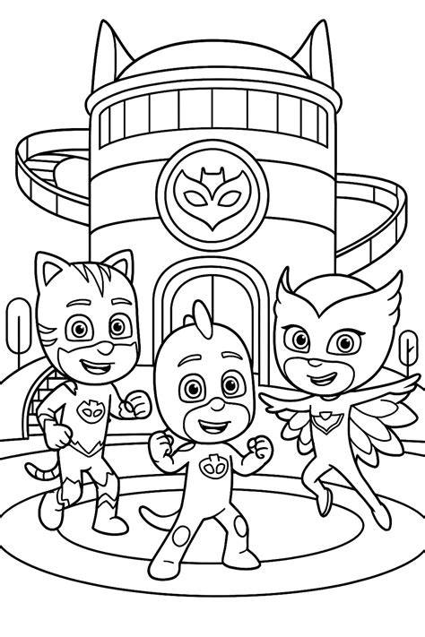 Pj Masks Colouring Sheets