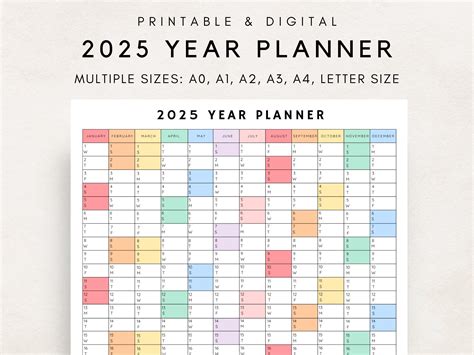2025 yearly calendar printable