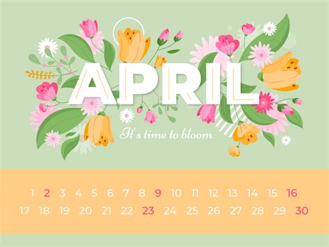 april calendar clipart