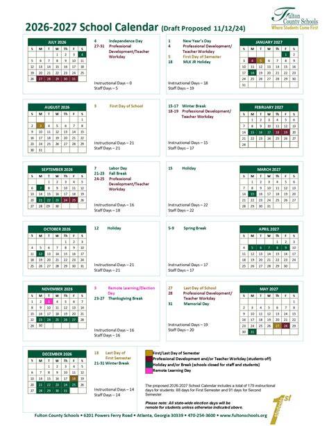 fulton county schools calendar
