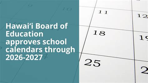 hawaii school calendar 24 25