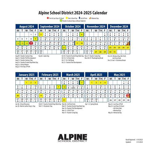 alpine district calendar