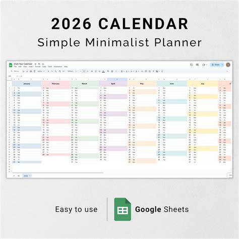 calendar template google sheets