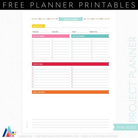 Planner Page Printables