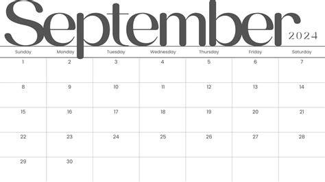 september 2024 calendar