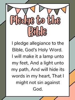 Pledge To The Bible Printable