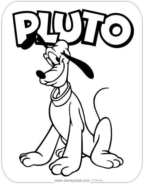 Pluto Colouring Pages