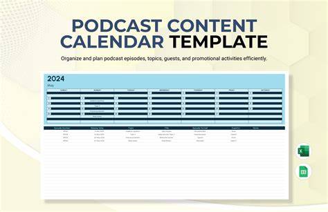 Podcast Content Calendar