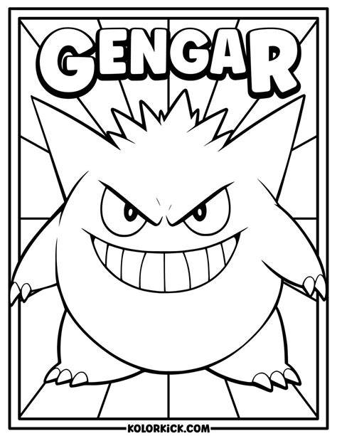 Pokemon Coloring Pages Gengar