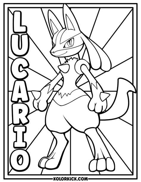 Pokemon Coloring Pages Lucario