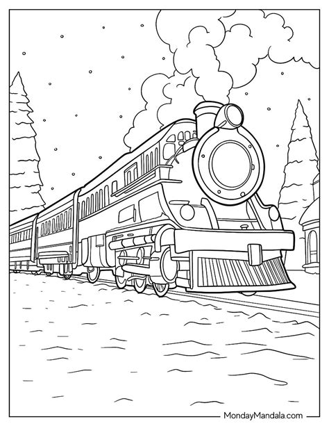 Polar Express Coloring Pages Printable