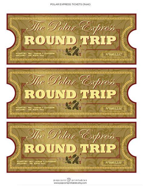 Polar Express Printable Golden Tickets