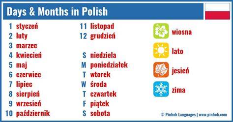 Polish Calendar Names