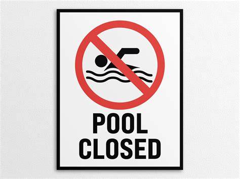 Pool Closed Sign Printable