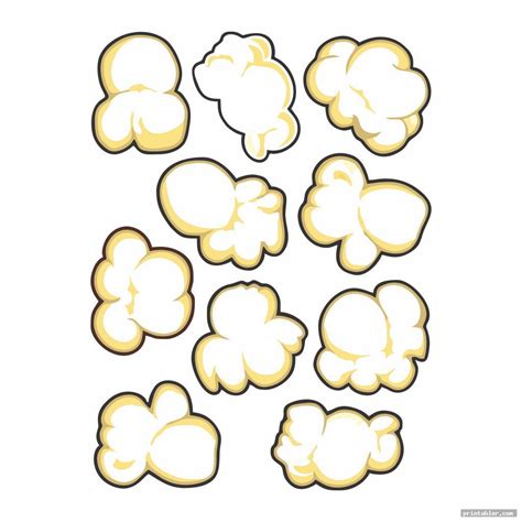 Popcorn Printable Template