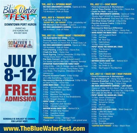 Port Huron Calendar Of Events