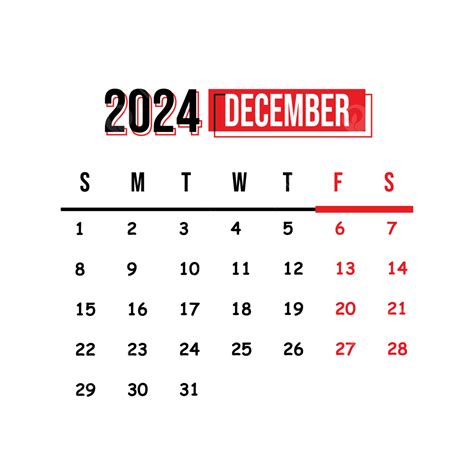 december 2024 calendar