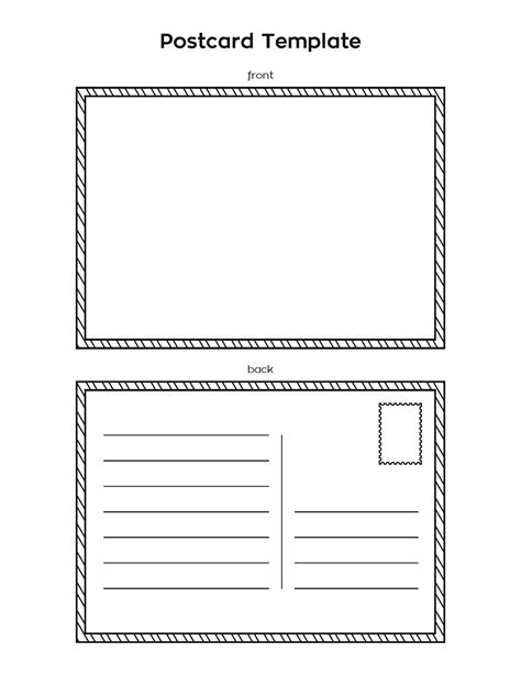 Post Card Template Printable