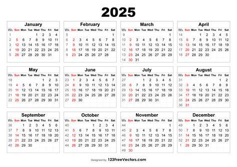 2025 calendar with week numbers