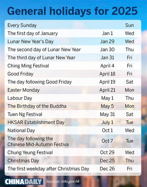 2025 holidays calendar