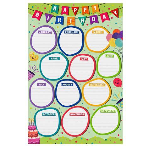 birthday calendar printable