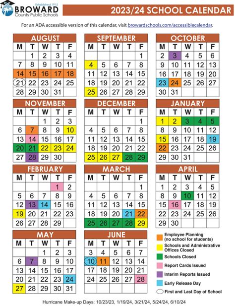 broward schools calendar 24 25 pdf