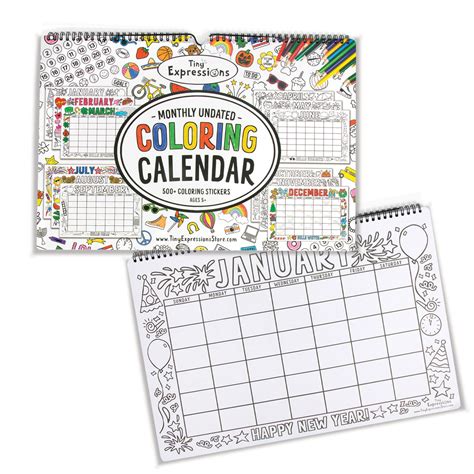 calendar coloring pages